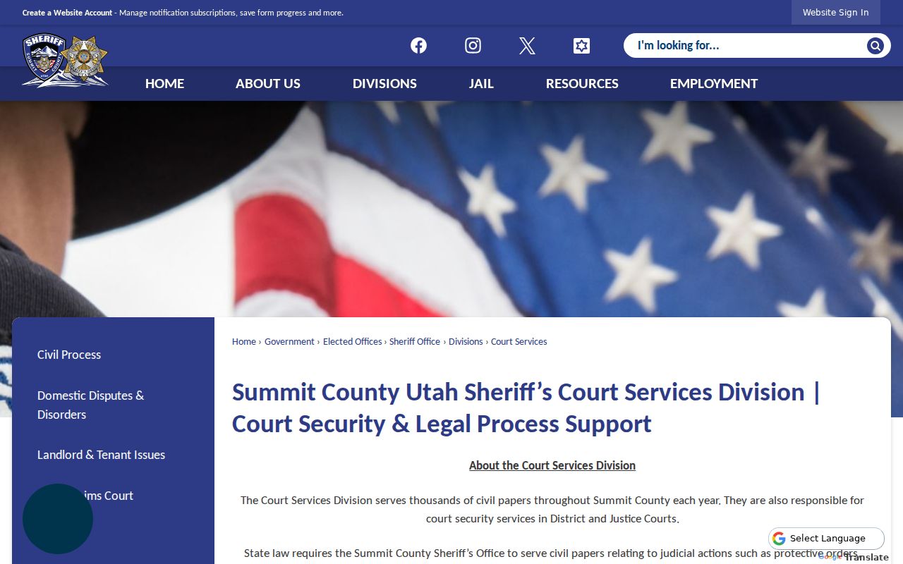 Summit County warrant records, Justice Center contact and access information