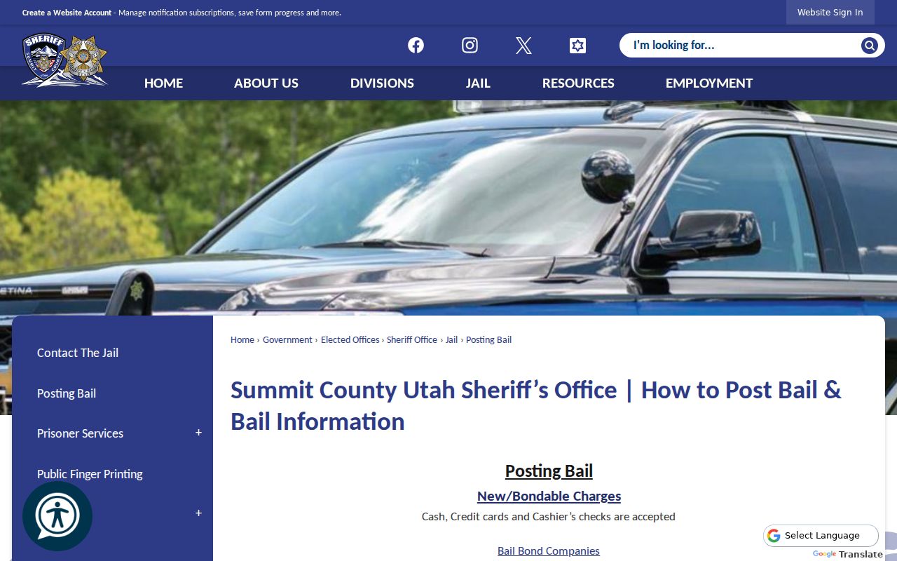 Summit County traffic warrant bail and payment methods